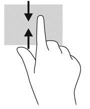Deslice el dedo suavemente desde el borde superior o inferior para revelar las opciones de comando de aplicación.