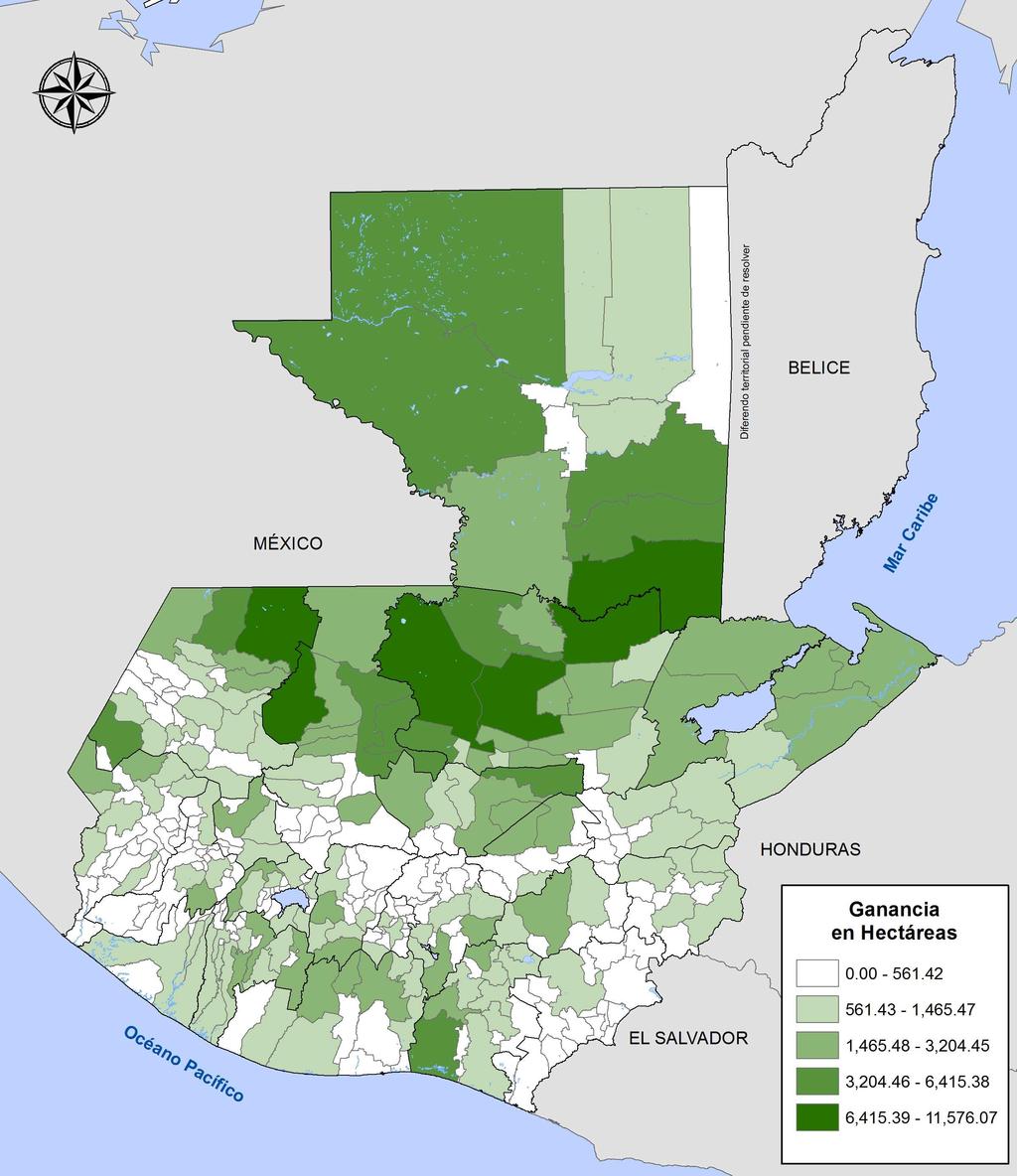 no es suficiente para compensar los niveles de deforestación observados principalmente en la región norte del país. Figura 5.