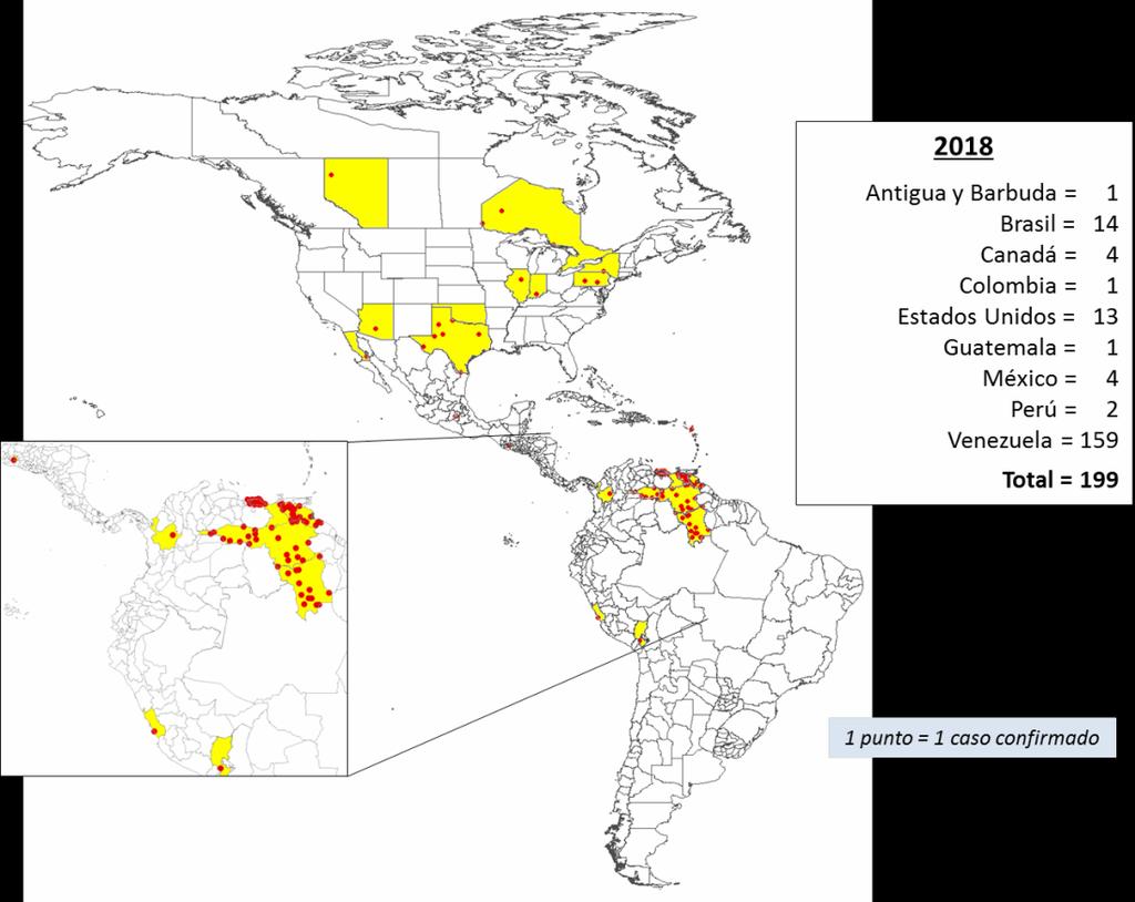 1 Monografía: Actualización Epidemiológica Sarampión OPS,16 de marzo de 2018 Resumen de la situación En 2017, cuatro países de la Región de las Américas notificaron casos confirmados de sarampión: