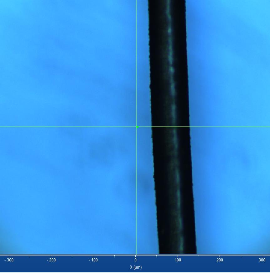 Para corroborar los resultados anteriores se tomó una imagen con el Microscopio Óptico (MO) del cabello estudiado, ver Fig. 8.