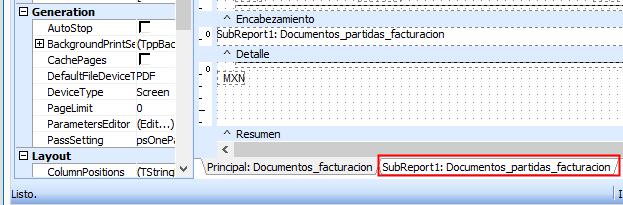 pestaña de Subreport1:Documentos_partidas_facturacion y daremos clic
