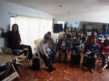 La temática del taller fue para fortalecer a los bodegueros de la región mediante la transmisión de las experiencias de los