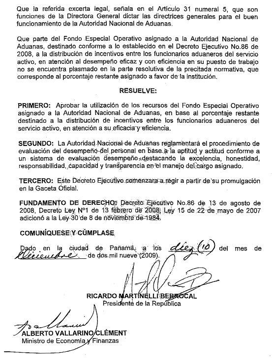 4 REPÚBLICA DE PANAMÁ LA AUTORIDAD NACIONAL DE LOS SERVICIOS PÚBLICOS Resolución AN No. 3168-ADM Panamá, 15 de diciembre de 2009.