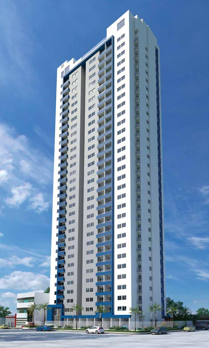Proyecto de 180 apartamentos, distribuidos en una torre de 32 pisos, 6 unidades por cada uno y 6 tipos de apartamentos: ÁREAS DESDE