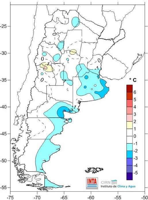 Análisis de la temperatura mínima semanal del 31 de Diciembre/2017 al 06 de Enero de 2018 L a temperatura mínima media más alta de la semana se observó en Corrientes SMN (21.