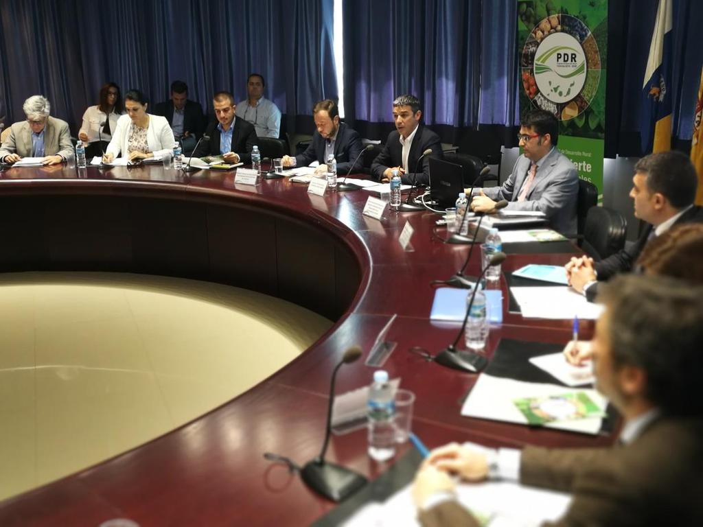 última reunión del Comité de Seguimiento del PDR, celebrada la semana pasada en Tenerife y presidida por el consejero de Agricultura, Ganadería, Pesca y Aguas, Narvay Quintero junto al director