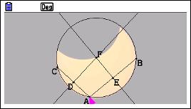 Sobre la foto, considerada como fondo de pantalla de la calculadora, es posible reconstruir la geometría de los objetos que aparecen en la imagen.