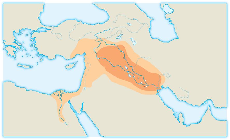 Mesopotamia significa tierra entre ríos y es el territorio comprendido entre los ríos Tigris y Éufrates, que fertilizan las llanuras que atraviesan hasta desembocar en el golfo Pérsico.