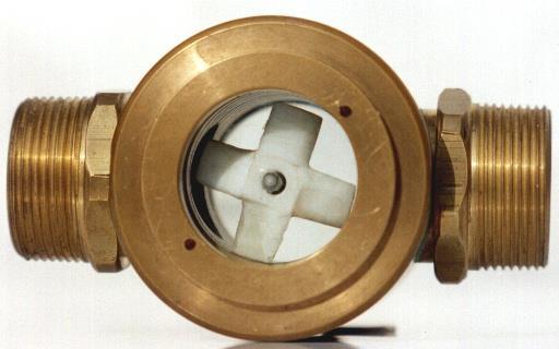 Visor de Flujo Indicador de flujo de líquido rotativo de alta presión SE cuerpo 64 de bronce Pyrex templado diámetro de ventana: de acuerdo con el diámetro de la conexión FNPT rosca de conexión, MNPT