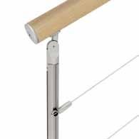 Existen dos medidas de barrotes: uno más bajo (90 cm) para colocarse sobre el pavimento y uno más alto (120 cm) para colocarse lateralmente.