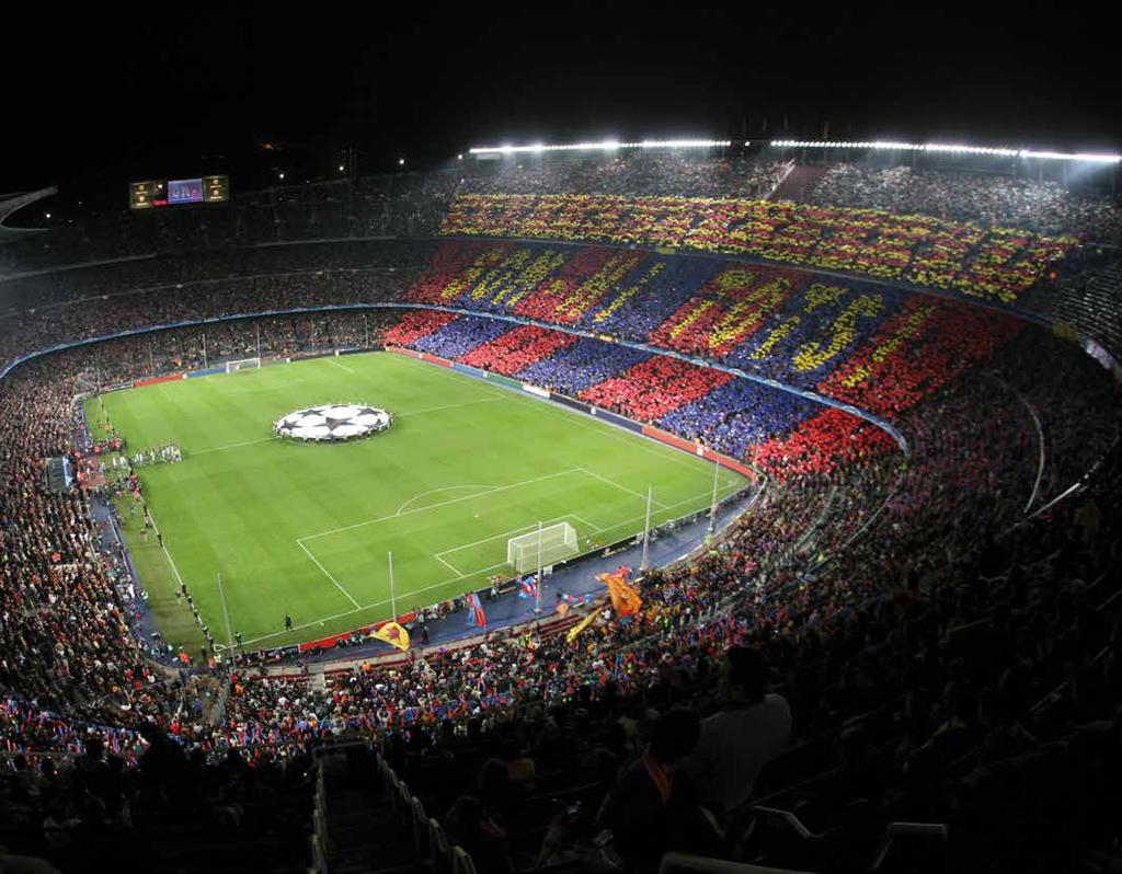 Camp Nou L estadi de futbol més gran d Europa, amb una capacitat superior als 98.