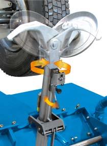 Démonte-pneus électro-hydrauliques pour pneus de poids lourds, machines agricoles et engins de terrassement.