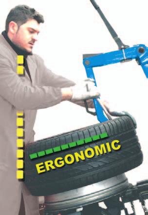 Easy and fast, this tyre changer allows to work with no risk also on alloy rims thanks to tulip clamping and plastic tool.