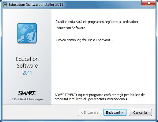 Exploreu el DVD i executeu l arxiu educationsoftwareinstaller2011win2.