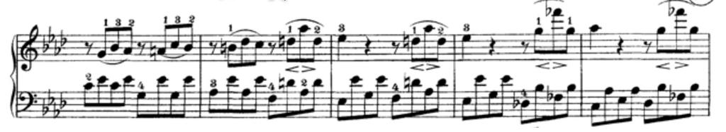 No fue hasta la década de 1770 cuando la fuga volvió a aparecer en una obra de tipo sonata, concretamente, en los cuartetos de Haydn, en el último tiempo,