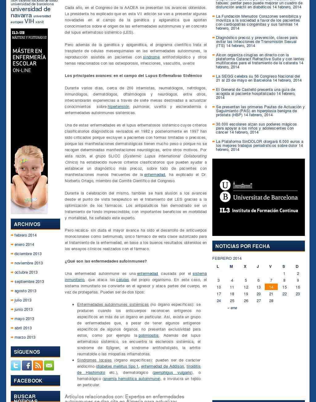 PortalesMedicos.com Jue, 13 de Feb del 2014 11:57 Noticias Médicas Google PageRank: 6 Ranking: 6 Audiencia: 71.