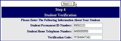 Please use the information provided to you by your child s school or in a mailing. Enter the Student Permanent ID number.
