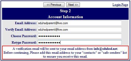 Información para obtener una nueva cuenta del portal de información del distrito SDUHSD Abrir su página de Internet. La dirección es my.sduhsd.