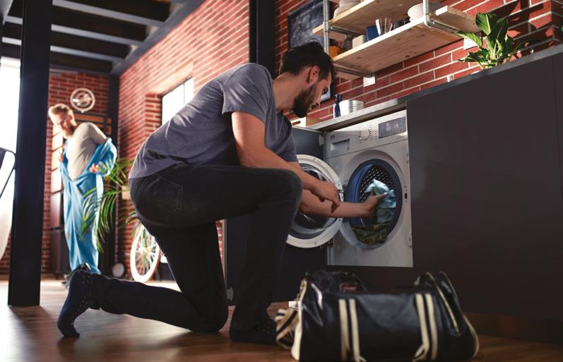 Comodidad para hacer la colada Instalación perfecta Compartimento para el detergente líquido El fondo de las lavadoras y secadoras de Beko se ajustan al