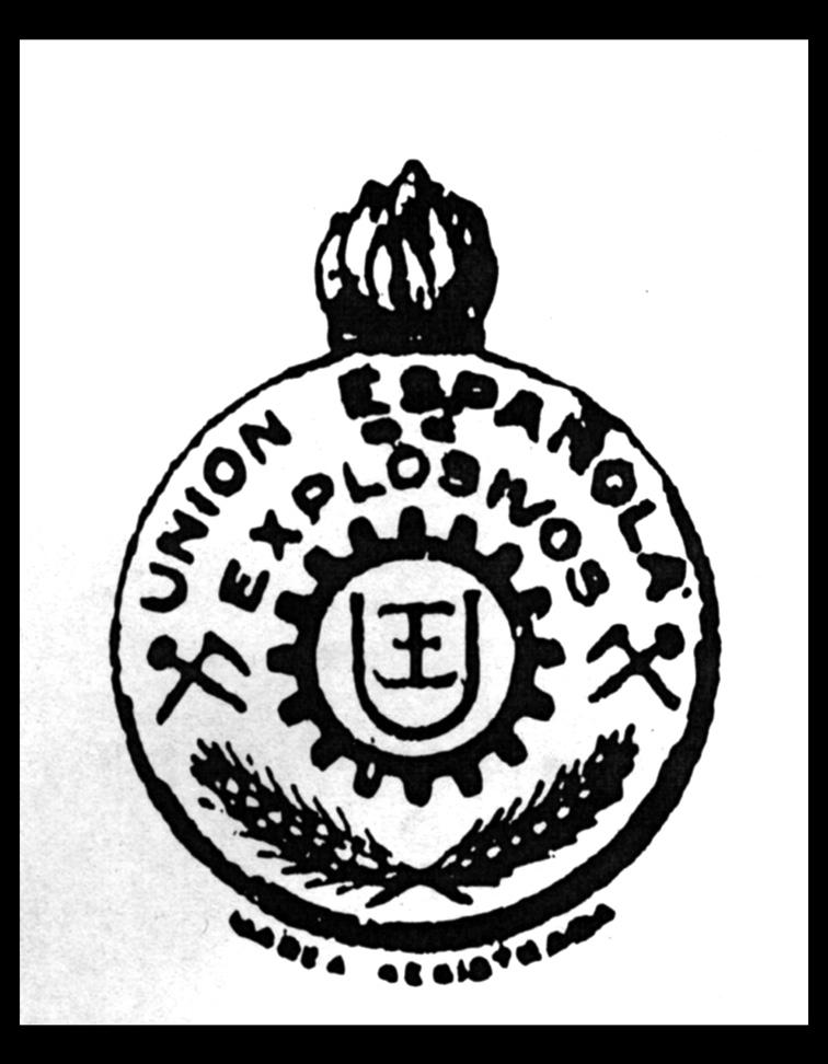 Logotipo corporativo de la UEE En primavera del 1930, Josep entraba a trabajar en las Minas de Cardona, propiedad de la sociedad Unión Española de Explosivos (UEE), como responsable del compresor de