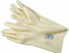 Peso: 440 gr. Tallas: 8-9-10-11 Dielectric insulating gloves 20,000 volts. class 2 17,000 operating voltage V a.c Category A-C 100% natural latex glove, made of latex rubber tree based spin.