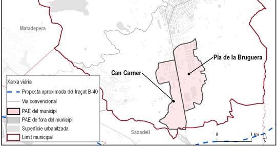 Castellar del Vallès Mapa 6. Situació dels Polígons d Activitat Econòmica a Castellar del Vallès.