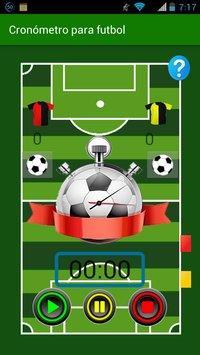 2.2. Android Cronómetro De Fútbol APK El cronómetro De Fútbol APK (2016) es una aplicación para teléfono Android que permite saber el tiempo transcurrido durante los partidos y los goles de los equipos.