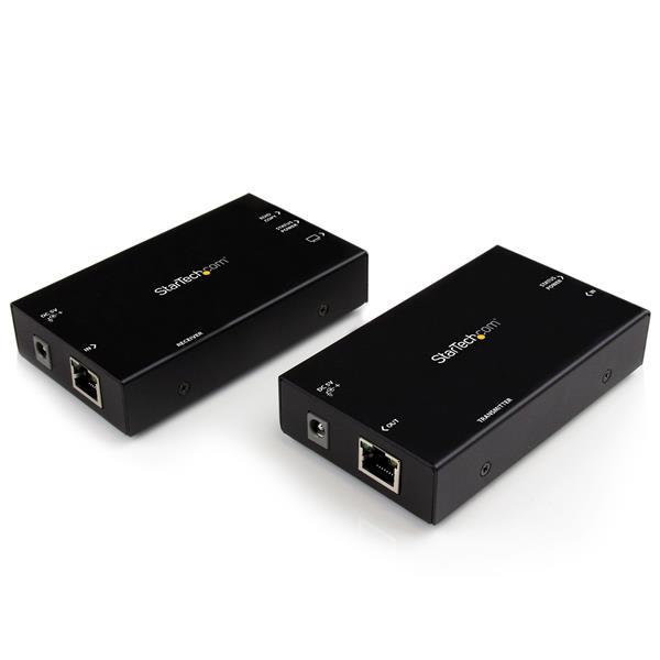 Kit Extensor Vídeo Audio HDMI por Cable UTP Ethernet Cat5 Daisy Chain Cadena Margarita - 100m Product ID: ST12MHDDC El kit extensor de HDMI a CAT5, modelo ST12MHDDC, permite ampliar, hasta 100