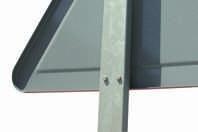 inoxidable a postes normalizados de acero galvanizado de sección 80 x 40 x 2 mm - 100 x 50 x 3 mm o 120 x