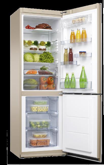 para frutas y verduras - Bandeja de huevos Congelador: - 4 Estrellas - Estante Safety Glass - 3 Cajones Capacidad útil refrigerador/congelador: 217/80 l