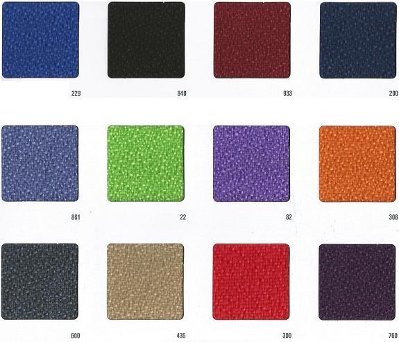 -Grupo de acabados y colores en tapicerías especial para todas las sillas enmarcadas en rojo paginas de acabados 22, 23 y 24.