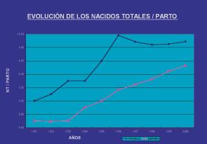 Gráfico 1: El porcentaje de ocupación de las granjas españolas estuvo 13 puntos por debajo del de las francesas Gráfico 2: Desde 1996 el número de nacidos totales por parto en no ha aumentado, lo que