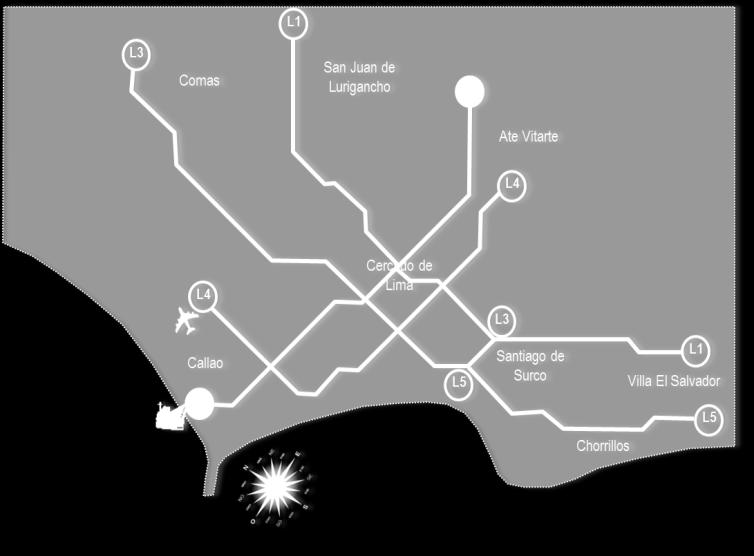 LÍNEA 3 Y 4 DE LA RED BÁSICA DEL METRO DE LIMA Y CALLAO NO CONVOCADO Concesión, a través de dos concursos independientes, de dos líneas de la red del metro de Lima y Callao para el diseño,