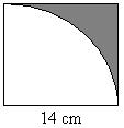 círculo mide 3 cm. 7) Calcula el área de la figura.