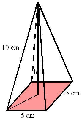 6) Calcula la altura de cada una de las pirámides