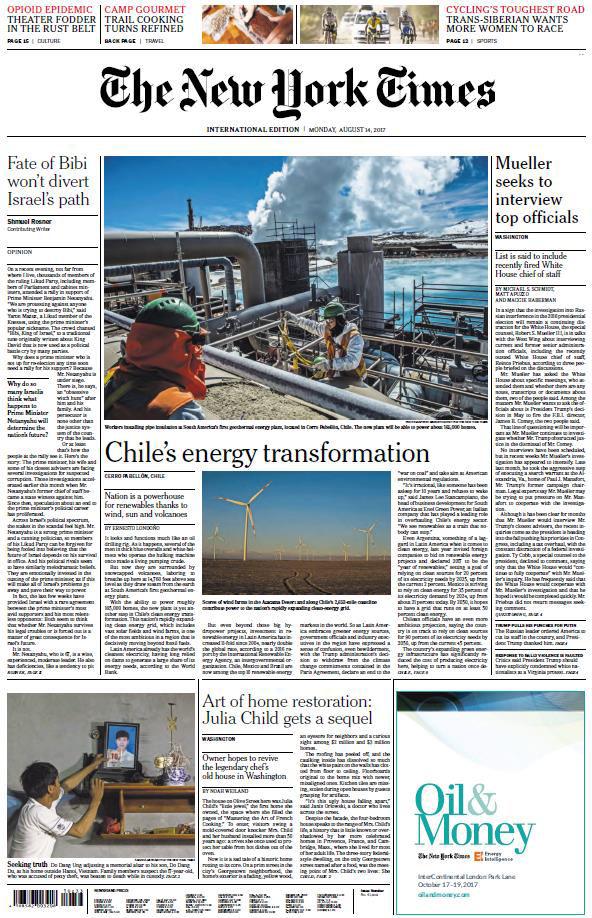 CHILE S ENERGY TRANFORMATION Nation is a powerhouse for