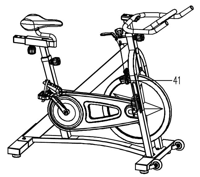41 2. Inspeccione siempre los pedales (n.º 35L/R) antes de hacer ejercicio. Tenga en cuenta que pedalear hacia atrás puede aflojar los pedales.