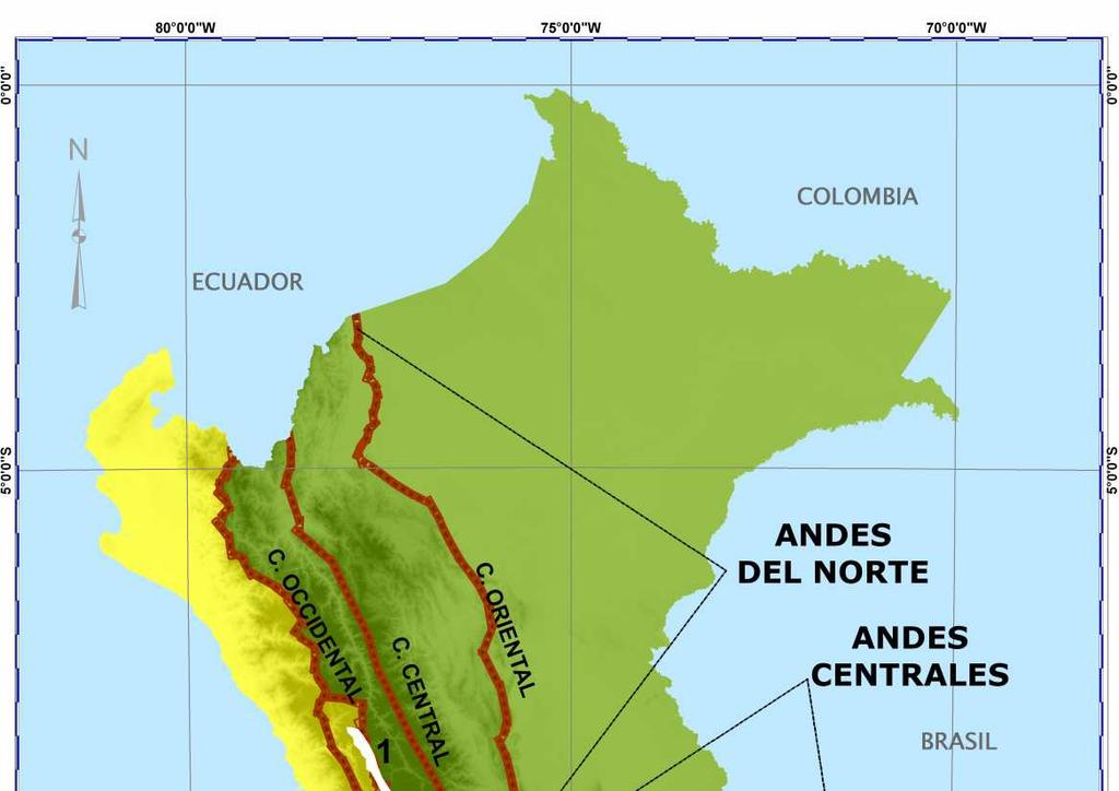 INSTITUTO NACIONAL DE RECURSOS NATURALES (INRENA PERU) DISTRIBUCION DE 19 CORDILLERAS