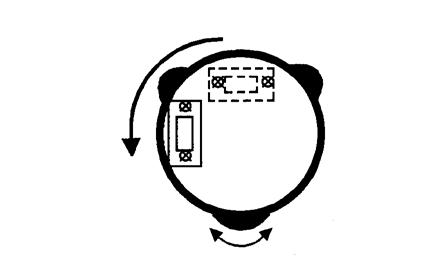 Gire el instrumento 90 (100 g) alrededor de su eje vertical y gire el tornillo C que queda hacia el centro de la burbuja, una vuelta más. Tornillo nivelante C 2.