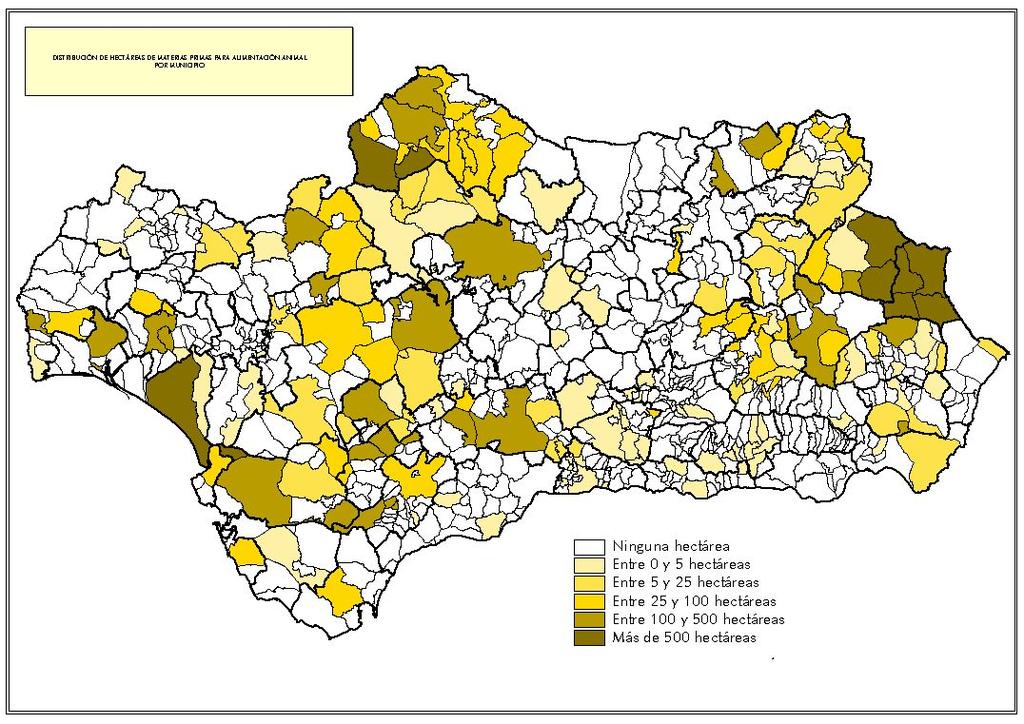 Mapa 10. Distribución de superficie de explotaciones agrícolas por término municipal. 2.3. Cultivos más sembrados.