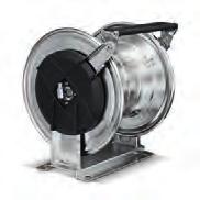 0 20 m Enrollador de mangueras automático de alta calidad, de acero inoxidable. Especialmente adecuado para su uso en el sector alimentario.