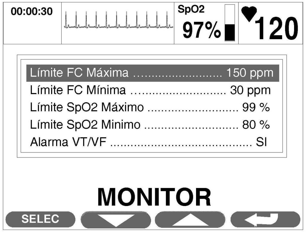 Pantalla ALARMAS et medical devices - for authorized uses