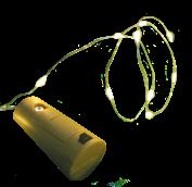 00237 Corcho de plástico y cable de plata 10 LEDS 0,6 W 2700K 4,5 V