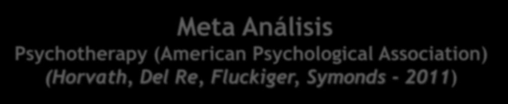 Meta Análisis Psychotherapy (American Psychological Association)