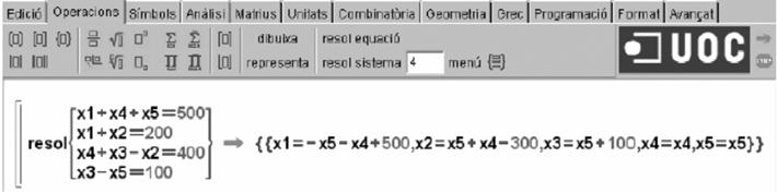 FUOC PID_00151929 59 Sistemes d equacions lineals Si b = 0 i a 1 Sistema incompatible Els tres plan no intersecten Si b = 0 i a = 1 Sistema incompatible Els tres plan no intersecten Si a = 1 i b 1