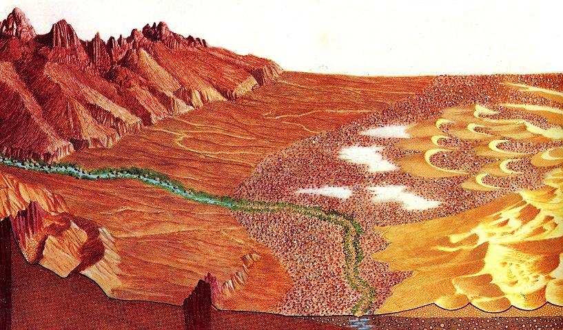 Tassili Geoformas desérticas Glacis o pedimento Wadi o uad