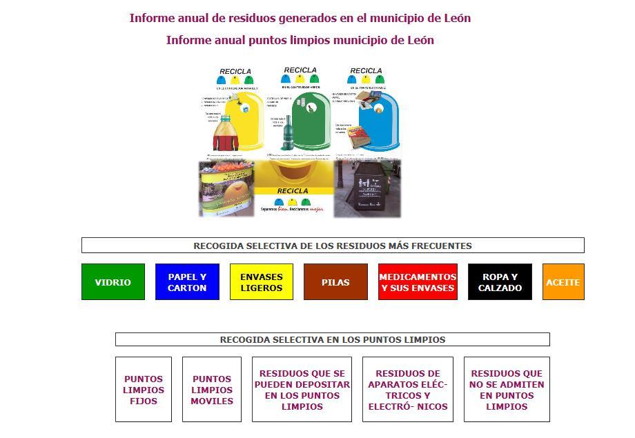 PAGINA WEB DEL AYUNTAMIENTO DE LEÓN: áreas municipales / medio ambiente /