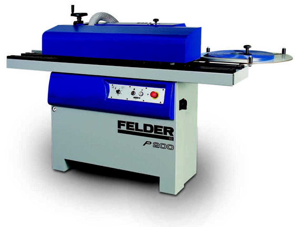 FELDER P200 Canteadora para preencolado P200 con su diseño compacto y es capaz de trabajar con cantos de hasta 2mm de forma perfecta.