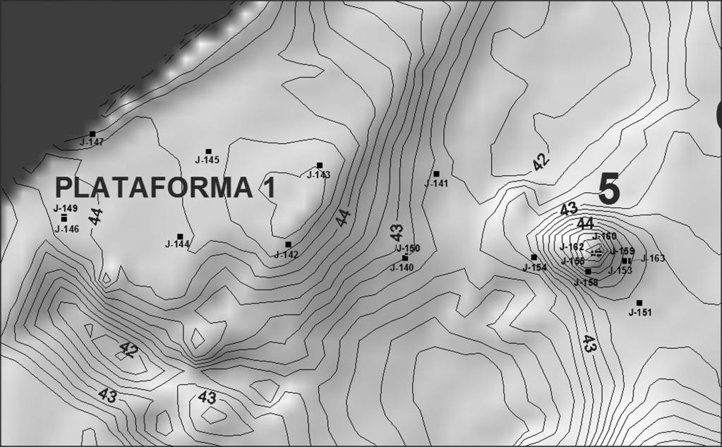 Reevaluando Río Seco, La Gomera, Escuintla 613 Fig.5: Mapa de las operaciones excavadas durante la primera temporada del Proyecto Río Seco.