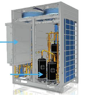 MANTENIMIENTO - Conjunto eléctrico tipo puerta para mejorar el acceso a los componentes frigoríficos.